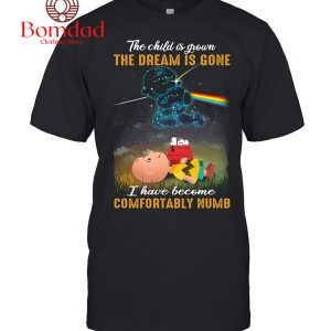 Snoopy Peanuts The Child Is Grown The Dream Is Gone I Have Become Comfortably Numb T Shirt