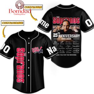 The Sopranos 25th Anniversary 1999 2024 Memories Personalized Baseball Jersey