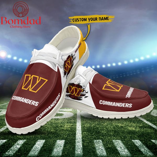 Washington Commanders Personalized Sport Hey Dude Shoes