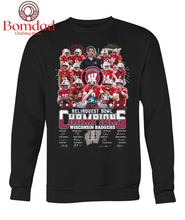 Wisconsin Badgers Reliaquest Bowl Champions 2023 T Shirt