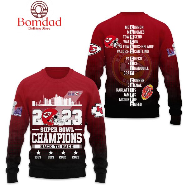 2023 Super Bowl Champions Back To Back Chiefs Hoodie T Shirt
