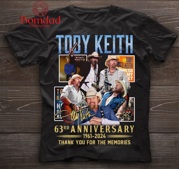 Toby Keith 63rd Anniversary 1961 2024 Memories T Shirt