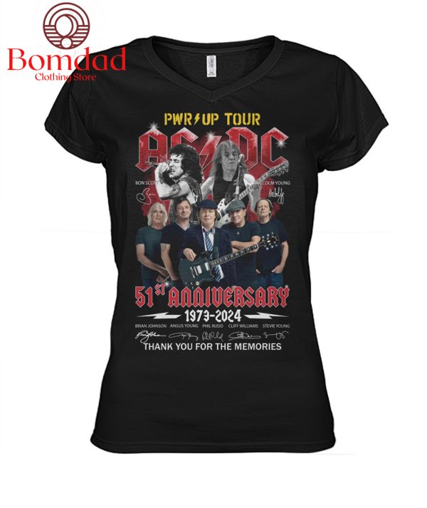 ACDC PWR Up Tour 51st Anniversary 1973 2024 Memories T Shirt