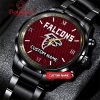 Atlanta Falcons Fan Personalized Black Steel Watch