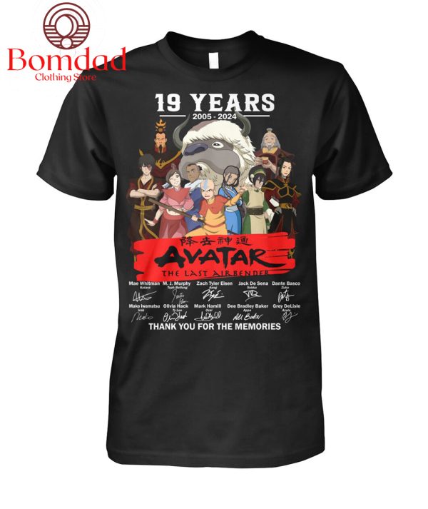 Avatar The Last Airbender 19 Years 2005-2024 The Memories T-Shirt
