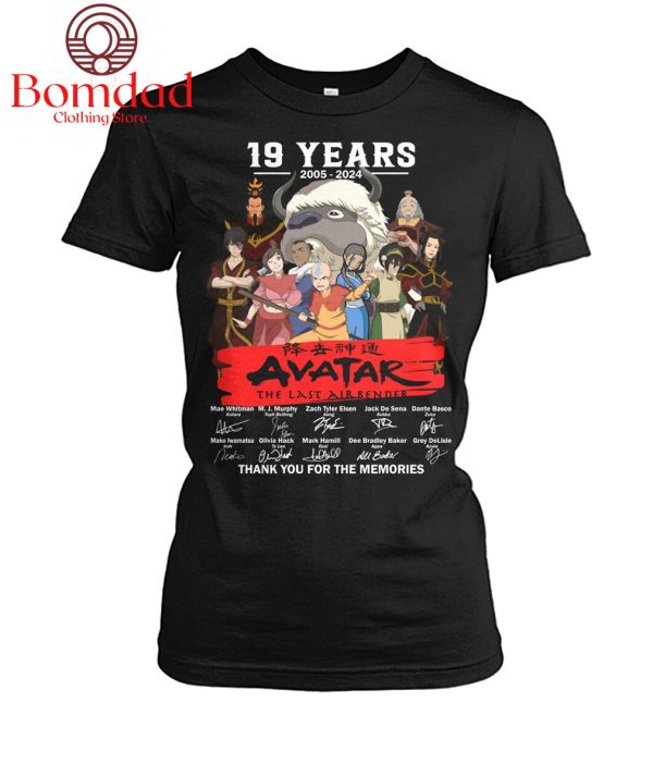 Avatar The Last Airbender 19 Years 2005-2024 The Memories T-Shirt