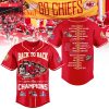Back To Back Super Bowl Champions Chiefs Gold Home Baseball Jersey