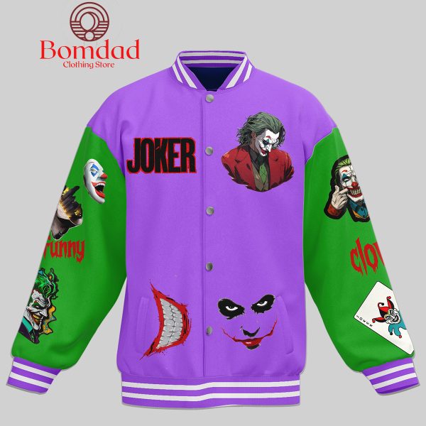 Batman Joker Never Do It For Free Baseball Jacket