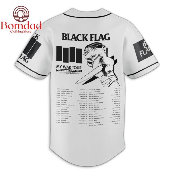 Black Flag 2024 My War Tour Baseball Jersey