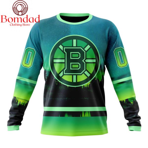 Boston Bruins Aura Northern Lights Hoodie Shirts
