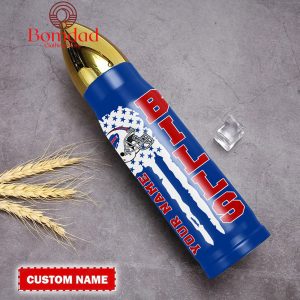 Buffalo Bills American Flag Personalized Steel Bullet Tumbler
