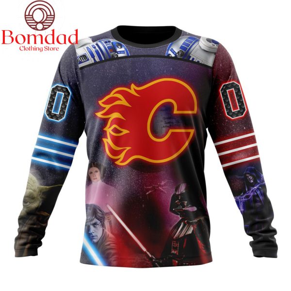 Calgary Flames Star Wars Collaboration Personalized Hoodie Shirts