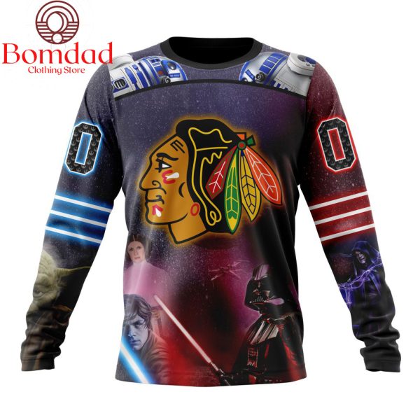 Chicago Blackhawks Star Wars Collaboration Personalized Hoodie Shirts