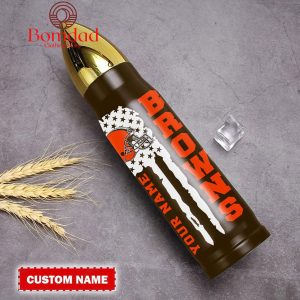 Cleveland Browns American Flag Personalized Steel Bullet Tumbler