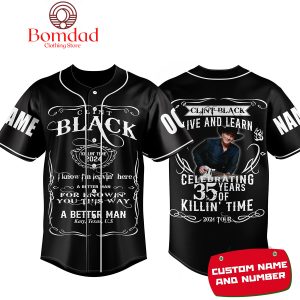Clint Black Live And Learn 2024 Tour Personalized Baseball Jersey