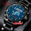 Denver Broncos Fan Personalized Black Steel Watch