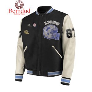 Detroit Lions Number 67 Fan Baseball Jacket