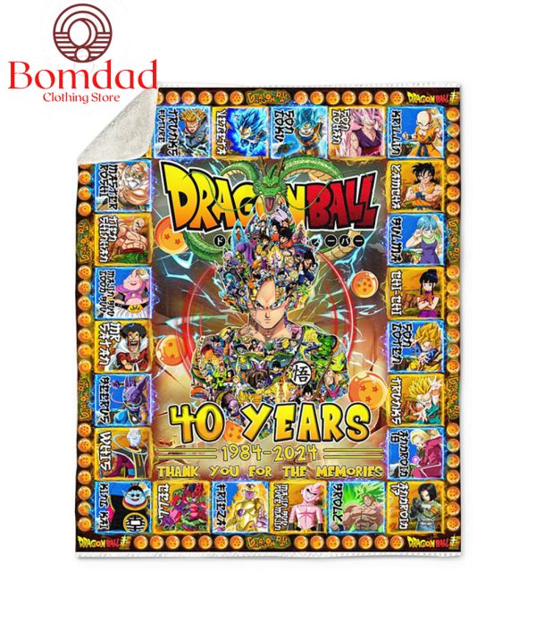 Dragon Balls 40 Years Of The Memories Fleece Blanket Quilt