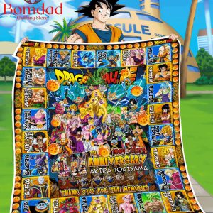 Dragon Balls 40th Anniversary Akira Toriyama Fleece Blanket Quilt