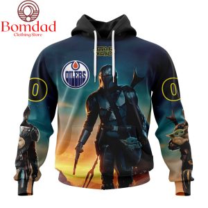 Edmonton Oilers Star Wars The Mandalorian Personalized Hoodie Shirts
