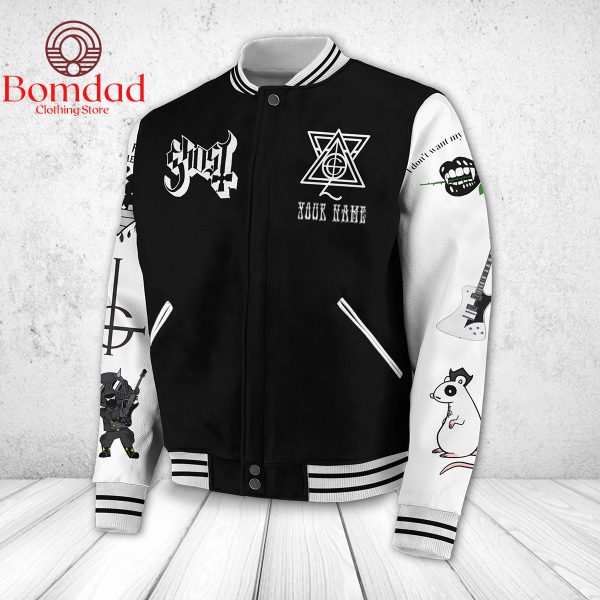 Ghost Rock Band Deus In Absentia Personalized Baseball Jacket