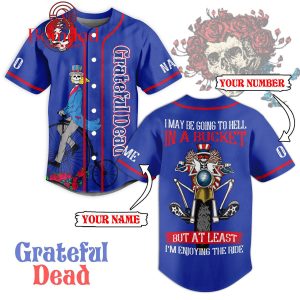 Grateful Dead Fan Blue Personalized Baseball Jersey