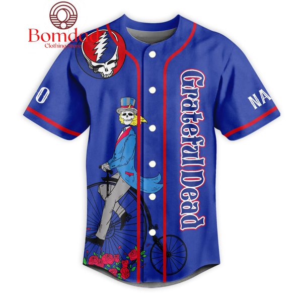 Grateful Dead Fan Blue Personalized Baseball Jersey
