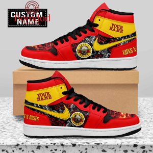 Guns N’ Roses Personalized  Black Air Jordan 1 Shoes