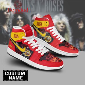 Guns N’ Roses Personalized White Air Jordan 1 Shoes