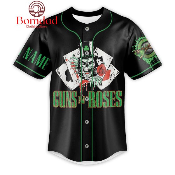 Guns N’ Roses St. Patrick’s Day Personalized Baseball Jersey