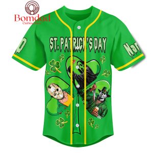 Horror Movies ST.Patrick’s Day Pinch Me I Dare You Personalized Baseball Jersey