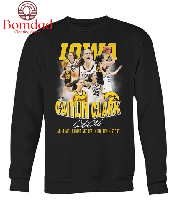 Iowa Hawkeyes Caitlin Clark All Time Leading Scorer Fan T Shirt