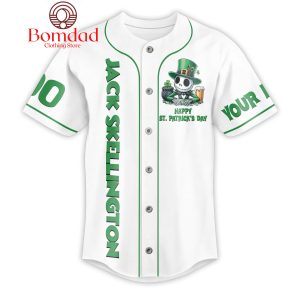 Jack Skellington St. Patrick’s Day Personalized Baseball Jersey