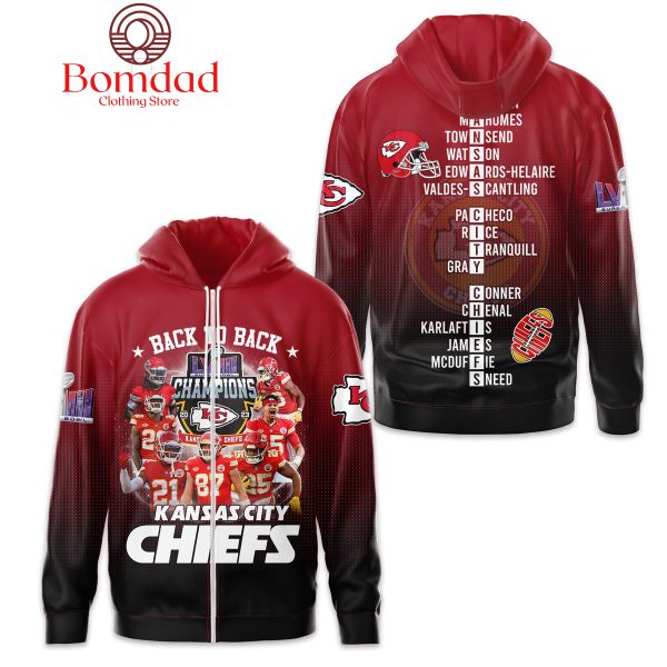 Kansas City Chiefs Back To Back Super Bowl Champions 2023 2024 Hoodie T Shirt