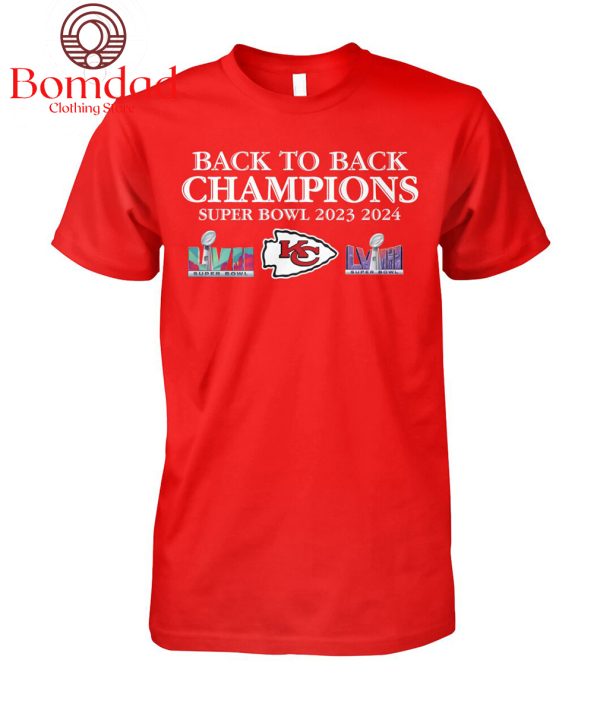 Kansas City Chiefs Back To Back Supper Bowl Champions T Shirt