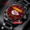 Las Vegas Raiders Fan Personalized Black Steel Watch