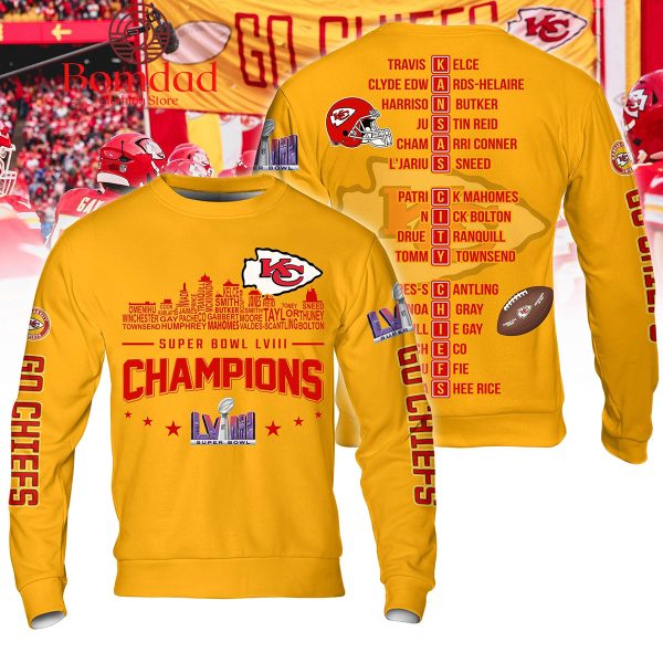 Kansas City Chiefs Super Bowl Champions NFL Gold Home Hoodie Sweatshirt T Shirt