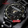Los Angeles Chargers Fan Personalized Black Steel Watch