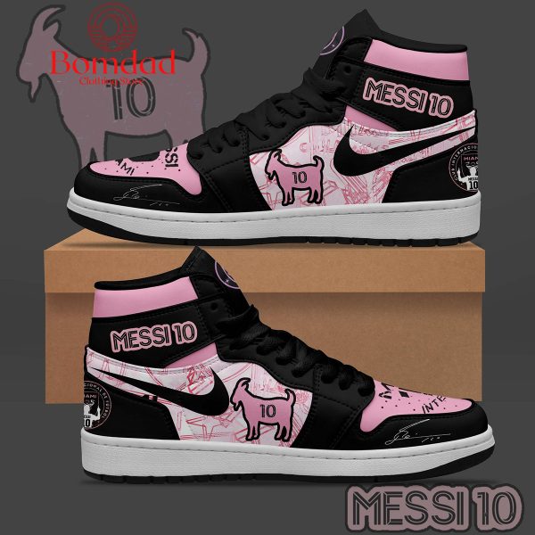 Lionel Messi 10 Pink Air Jordan 1 Shoes
