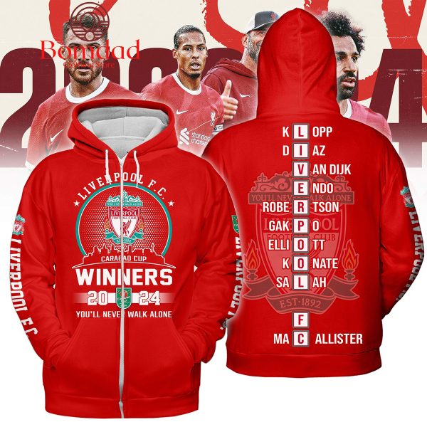 Liverpool FC Winners 2024 Carabao Cup Hoodie T Shirt