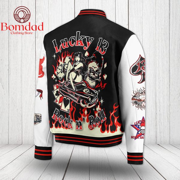 Lucky 13 Thirteen Rock N’ Roll Personalized Baseball Jacket