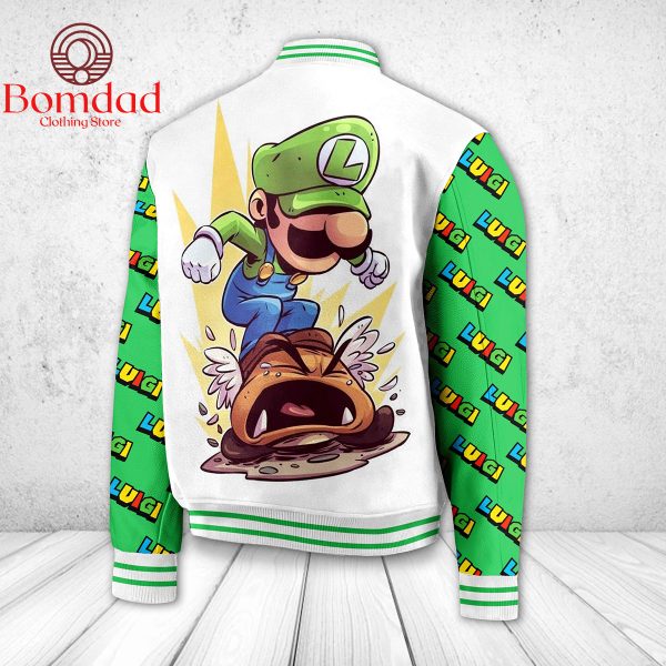 Luigi Super Mario Nintendo Game Personalized Baseball Jacket