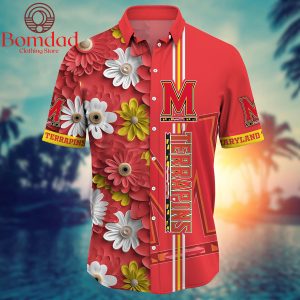 Maryland Terrapins Fan Flower Hawaii Shirts