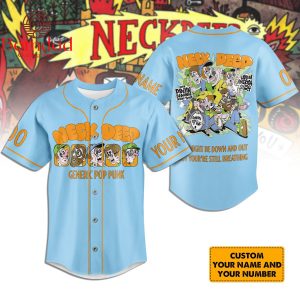 Neck Deep Live In America 2024 With Drain Bearings Higher Power Personalized Baseball Jersey