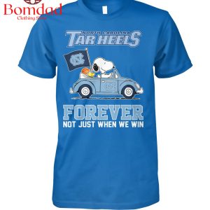 North Carolina Tar Heels Snoopy Forever Fan T Shirt