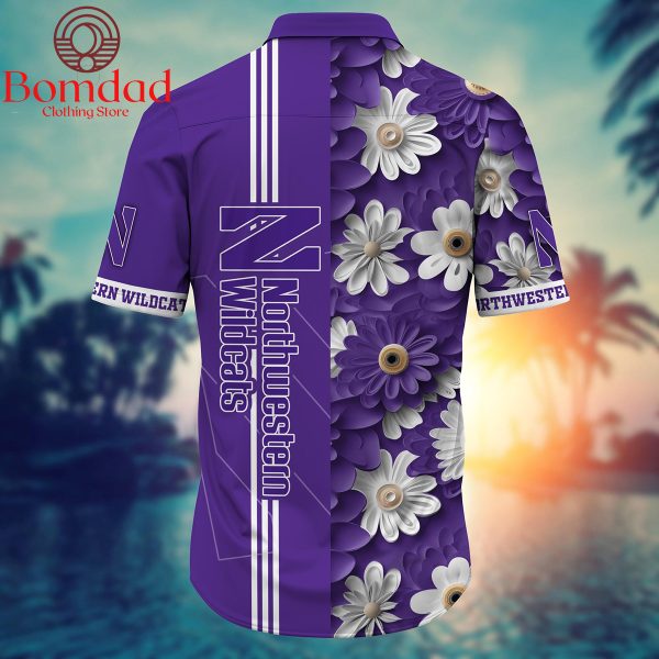 Northwestern Wildcats Fan Flower Hawaii Shirts