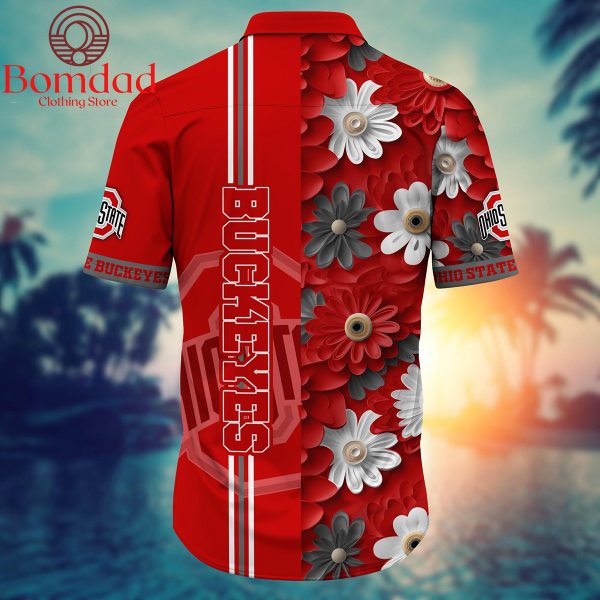 Ohio State Buckeyes Fan Flower Hawaii Shirts