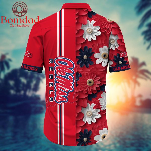 Ole Miss Rebels Fan Flower Hawaii Shirts