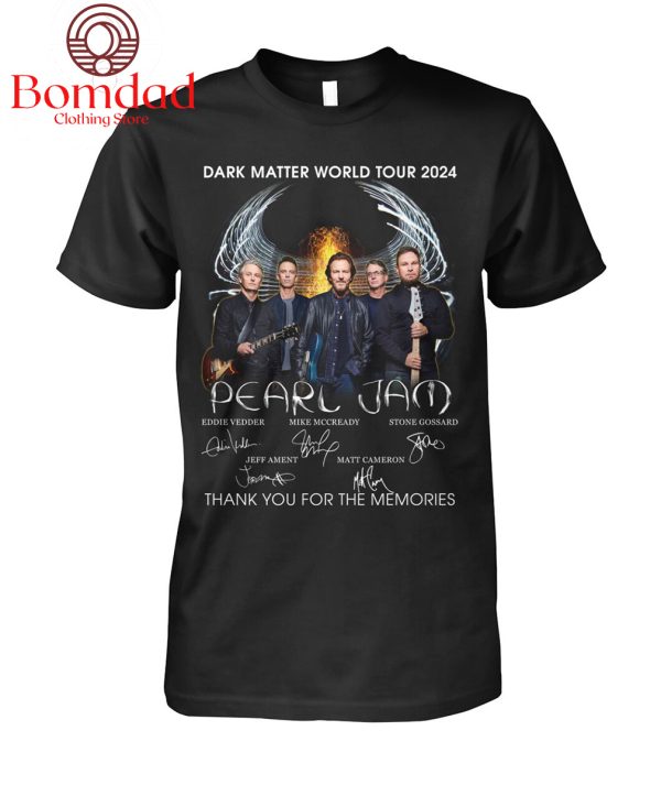 Pearl Jam Dark Matter World Tour 2024 Memories T Shirt