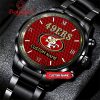Seattle Seahawks Fan Personalized Black Steel Watch